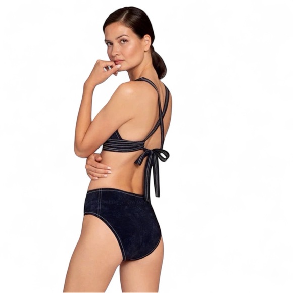 Robin Piccone Swim Robin Piccone Valera Triangle Bikini Top With Valeria Side Tab Bikini